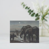 Der afrikanische Elefant von Joseph Wolf Postkarte (Stehend Vorderseite)