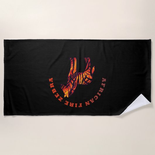 Der afrikanische Feuer Zebra Strandtuch (Vorderseite)