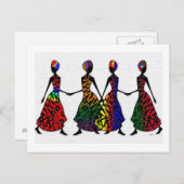 Der afrikanische Tanz der Sixerhood Postkarte (Vorne/Hinten)