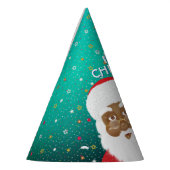 Der afroamerikanische Weihnachtsmann und Frau Clau Partyhütchen (Links)