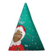 Der afroamerikanische Weihnachtsmann und Frau Clau Partyhütchen (Rechts)
