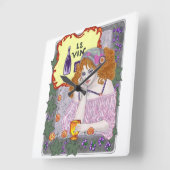 Der Again Wall Clock Quadratische Wanduhr (Winkel)