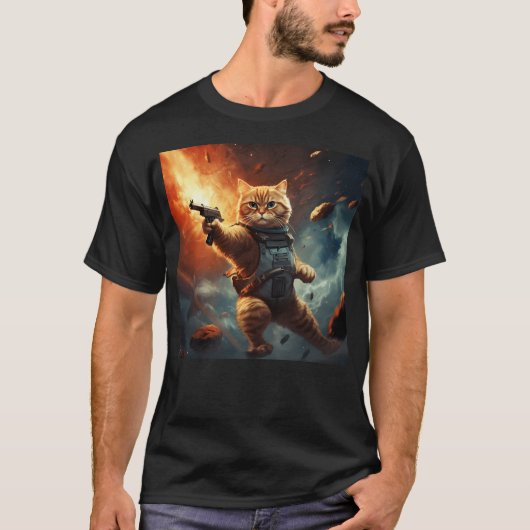 Der Agile Kitty Space Raider T-Shirt (Vorderseite)