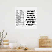 Der Agismus sollte eine Person in der Gegenwart ni Poster (Küche)