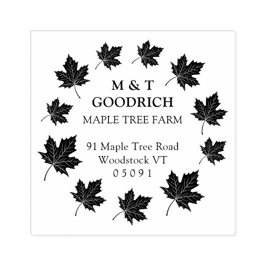 Der Ahornkreislauf Verlasse benutzerdefinierte Rüc Gummistempel (Prägung)