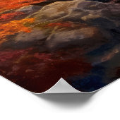 Der Ahornwald reflektiert das Sonnenlicht Poster (Ecke)