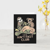 Der Aint Fast Club Koala Sloth Turtle Karte (Gelbe Blume)