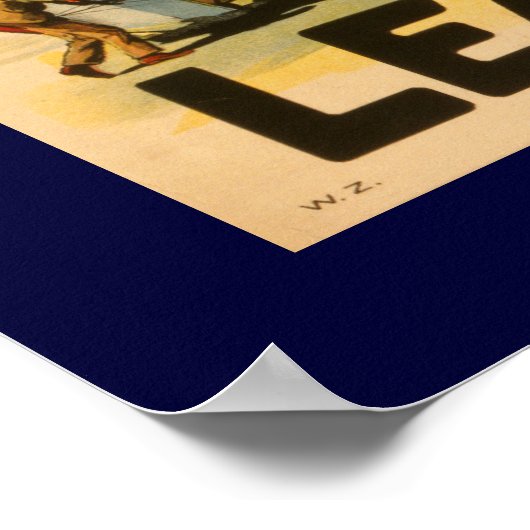 Der Air Service "Learn-Earn" (Blaue Grenze) Poster (Ecke)