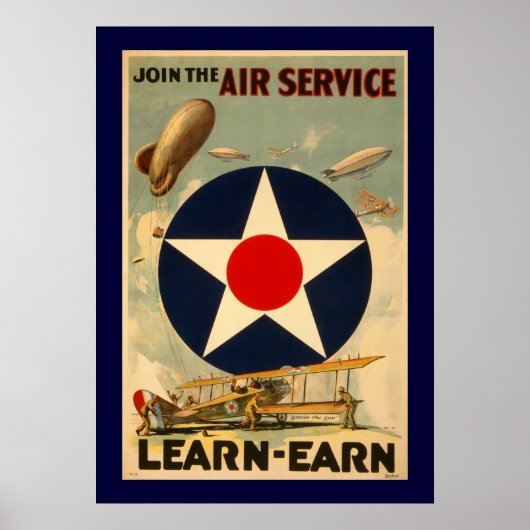 Der Air Service "Learn-Earn" (Blaue Grenze) Poster (Vorne)