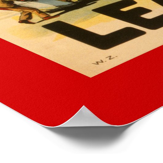 Der Air Service "Learn-Earn" (Rote Grenze) Poster (Ecke)