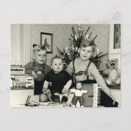 Der Akkordeon-Horror! Weihnachten 1953. Postkarte