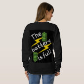 "Der Akku ist voll" Sweatshirt (Schwarz voll)