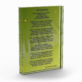 Der Akrylblock der Pianisten Fotoblock