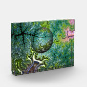 Der Akrylblock für die Reise Fotoblock (Links)