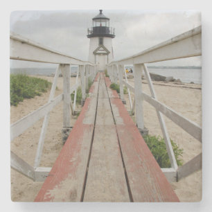 Der aktuelle Leuchtturm, der letzte von vielen Steinuntersetzer