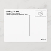 Der ALAMO-Schrein der texanischen Freiheit Postkarte (Rückseite)