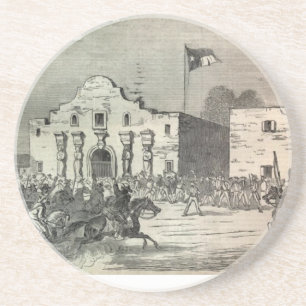 Der Alamo-Untersetzer Sandstein Untersetzer