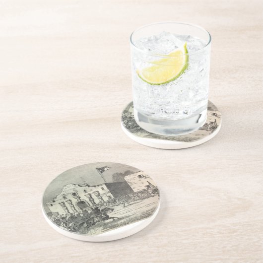 Der Alamo-Untersetzer Sandstein Untersetzer (Seite)