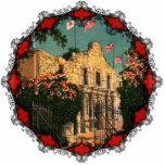 Der Alamo Vintage Texas-Ornament Fotoskulptur Ornament<br><div class="desc">Szene der berühmten Schlacht während der Revolution von Texas aus Mexiko,  dieses alte Bild von The Alamo erinnert alle den Kampf für die Freiheit.</div>