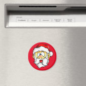 Der alberne Weihnachtsmann nimmt sich selfie Magnet (In Situ (Geschirrspüler))