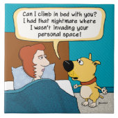 Der Albtraum des lustiger Hundes Fliese (Vorderseite)