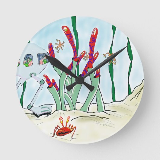 Der Albtraum des Optikers Runde Wanduhr (Vorderseite)