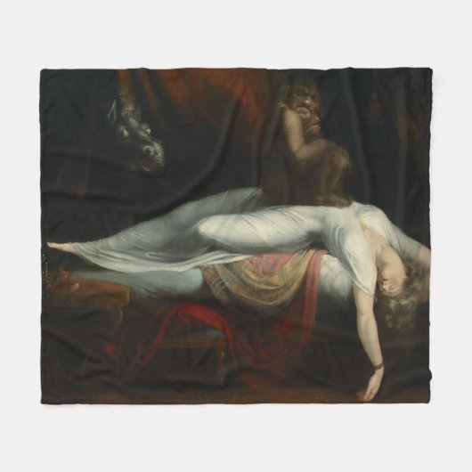 Der Albtraum Henry Fuseli Malerei Fleecedecke (Vorderseite (Horizontal))