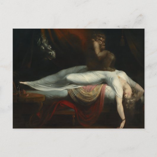 Der Albtraum Henry Fuseli Malerei Postkarte (Vorderseite)