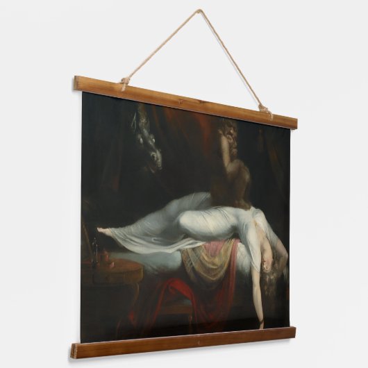 Der Albtraum Henry Fuseli Malerei Wandteppich Mit Holzrahmen (Gewinkelt)