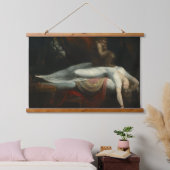 Der Albtraum Henry Fuseli Malerei Wandteppich Mit Holzrahmen (Schlafzimmer)