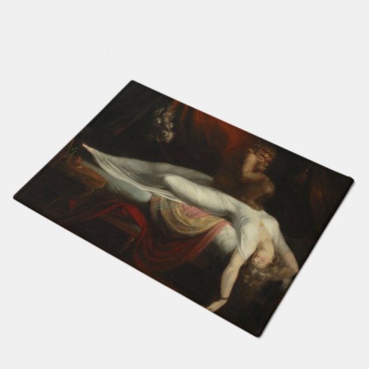 Der Albtraum (von Henry Fuseli) Fußmatte (Schrägansicht)