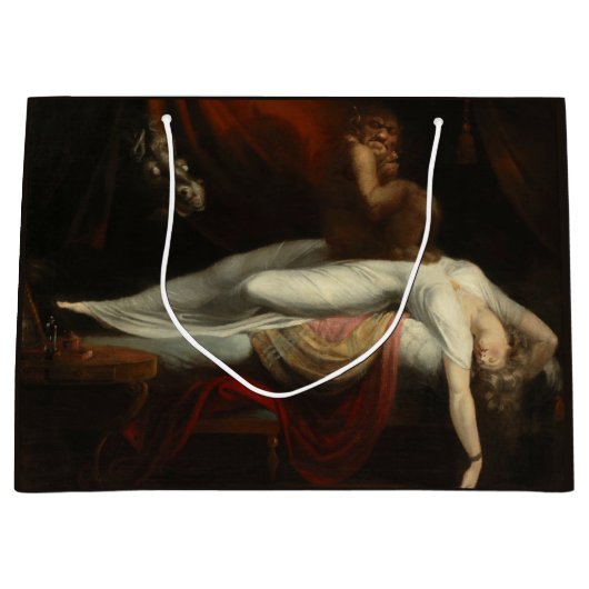 Der Albtraum (von Henry Fuseli) Große Geschenktüte (Vorderseite)