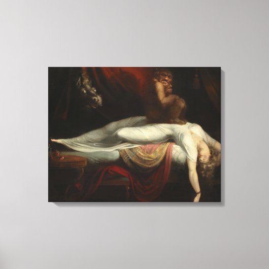 Der Albtraum (von Henry Fuseli) Leinwanddruck (Vorderseite)