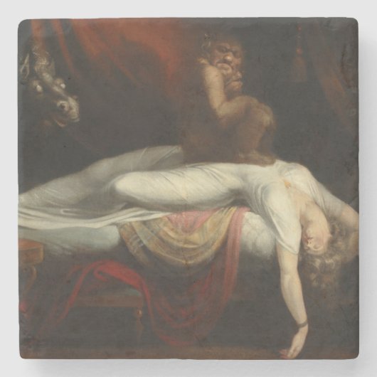 Der Albtraum (von Henry Fuseli) Steinuntersetzer (Vorderseite)