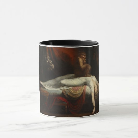 Der Albtraum (von Henry Fuseli) Tasse (Zentrum)