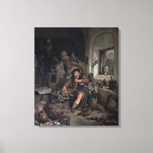 Der Alchemist, 1663 Leinwanddruck (Vorderseite)