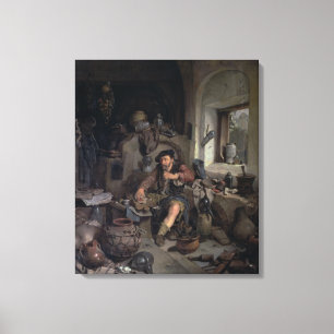 Der Alchemist, 1663 Leinwanddruck