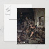 Der Alchemist, 1663 Postkarte (Vorne/Hinten)