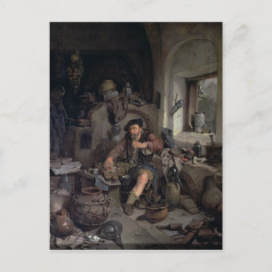 Der Alchemist, 1663 Postkarte