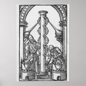 Der Alchemist am Arbeitsplatz Poster (Vorne)