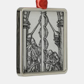 Der Alchemist bei der Arbeit Silbernes Ornament (Rechts)