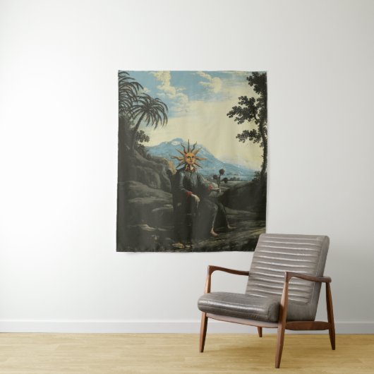 Der Alchemist, der die Beleuchtung erreicht hat Wandteppich (Beispiel)