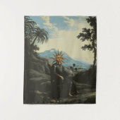 Der Alchemist, der die Beleuchtung erreicht hat Wandteppich (Vorderseite)