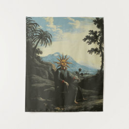 Der Alchemist, der die Beleuchtung erreicht hat Wandteppich