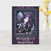 "Der Alchemist-" gotische magische feenhafte Karte (Gelbe Blume)