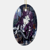 "Der Alchemist-" gotische Trank-Feen-Verzierung Keramik Ornament (Rechts)