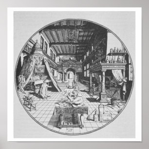 Der Alchemist in seinem Labor, von 'Amphitheatr Poster