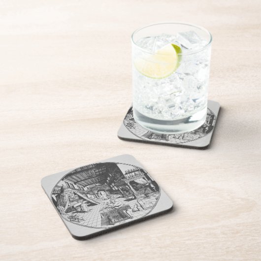 Der Alchemist in seinem Labor, von 'Amphitheatr Untersetzer (Rechte Seite)