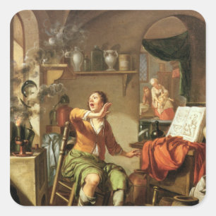 Der Alchemist Quadratischer Aufkleber