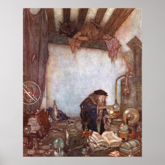 Der Alchemist von Edmund Dulac Poster (Vorne)